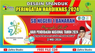DESAIN SPANDUK PERINGATAN HARDIKNAS TAHUN 2024 (FREE CDR)
