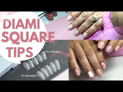 DIAMI SQUARE NAIL TIPS: Watch Me Work! (2024)