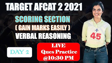 TARGET AFCAT 2 2021 Scoring Section | Verbal Reasoning | Insight SSB