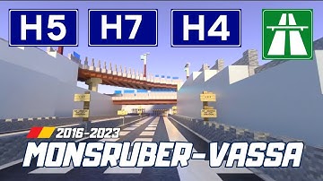 Minecraft Freeways Tour ! UPDATED H4 H5 H7: Driving from MONSRUBER to VASSA - 7 Years Server Zancudo