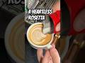 Pouring a Rosetta in a cappuccino cup, the last moment I sunk the top heart by mistake #homebarista