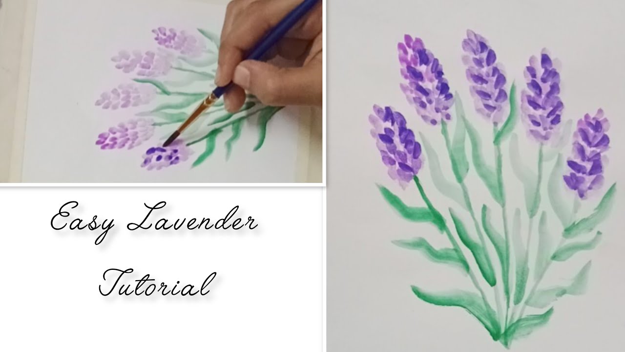 Relaxing Watercolor Lavender : Easy Painting for Beginners