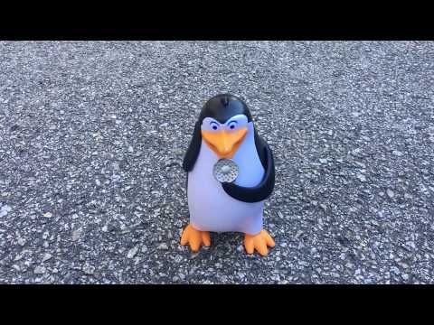 Destroying Penguin Burger King Toy