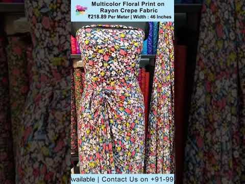 Rayon Crepe Fabric Draping | Perfect Dress Material Fabric For Female |