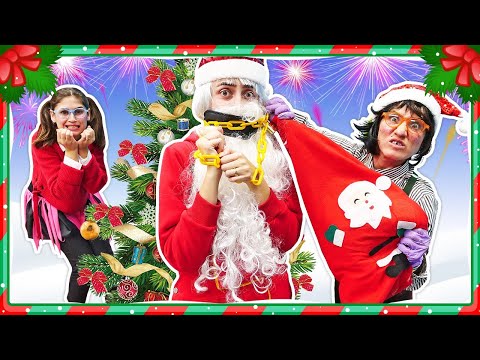 Komik video! Okutay ve Cicisu Noel Babayı yakalıyor! Kız ve erkek için yılbaşı videosu