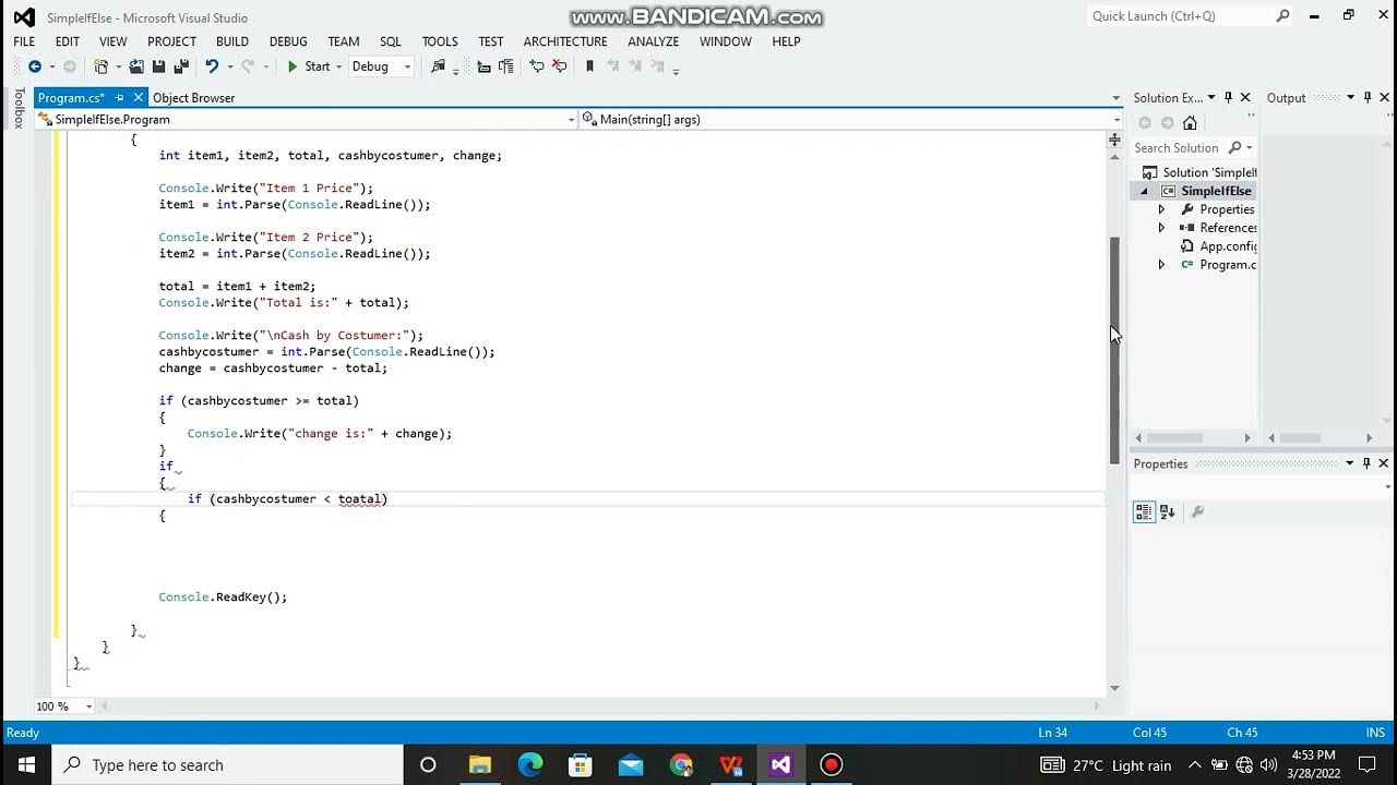 How to create simple If Else Statement in C# with goto function - YouTube