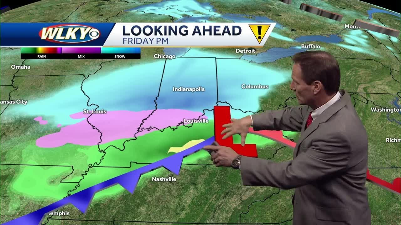 Breezy and mild tomorrow, snow chances later Friday - YouTube