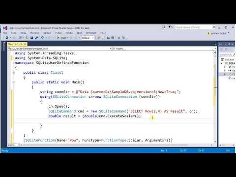 User defined function using CLR code in SQLite query | C# | SQLite