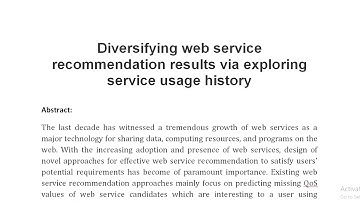Diversifying web service recommendation results via exploring service usage history