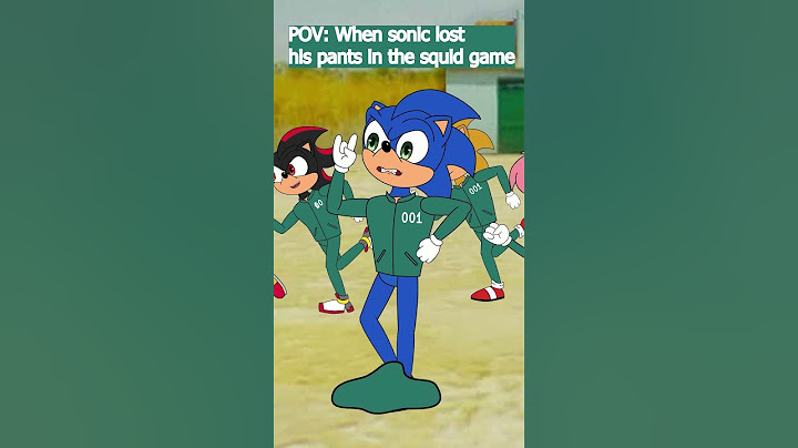 POV : When sonic lost his pants in the squid game #sonic #animation #shorts #squidgame