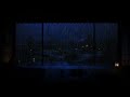 Rain Sounds in a Dark Bedroom 🌧️ | Gentle Rain & Distant Thunder for Deep Sleep (10 Hours)