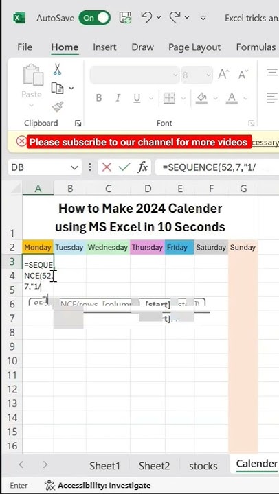 how-to-make-calendar-in-excel-shortfeed-exceltech-excel-excelworld