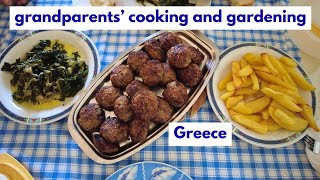 Grandmas Cooking And Grandpas Gardening In The Village Greece