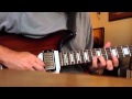 Amateur playing guitar in the key of E