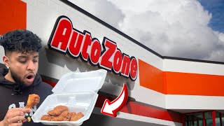 TRYING FOOD FROM AUTOZONE!!! *shocking*
