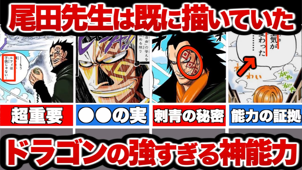 ワンピース】20年前から描かれていたドラゴンの能力！ドラゴンが食べ