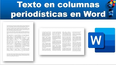 COMO PONER EL TEXTO EN COLUMNAS EN WORD