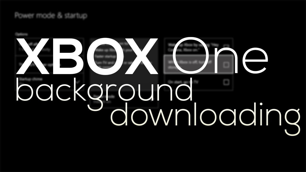 Xbox One Background Downloading - YouTube