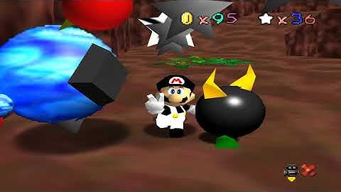 SM64 Shining stars repainted - Course 5 Mt. Lavalava