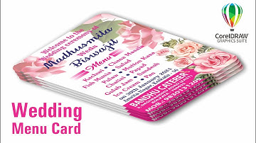 How to make Digital Wedding Menu Card Design | Techpro Deb