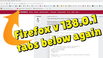 Firefox (till at least v138.0.1 - May 2025) - Tabs below address -and bookmark toolbar