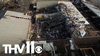 Drone video shows devastation in Wynne, Arkansas
