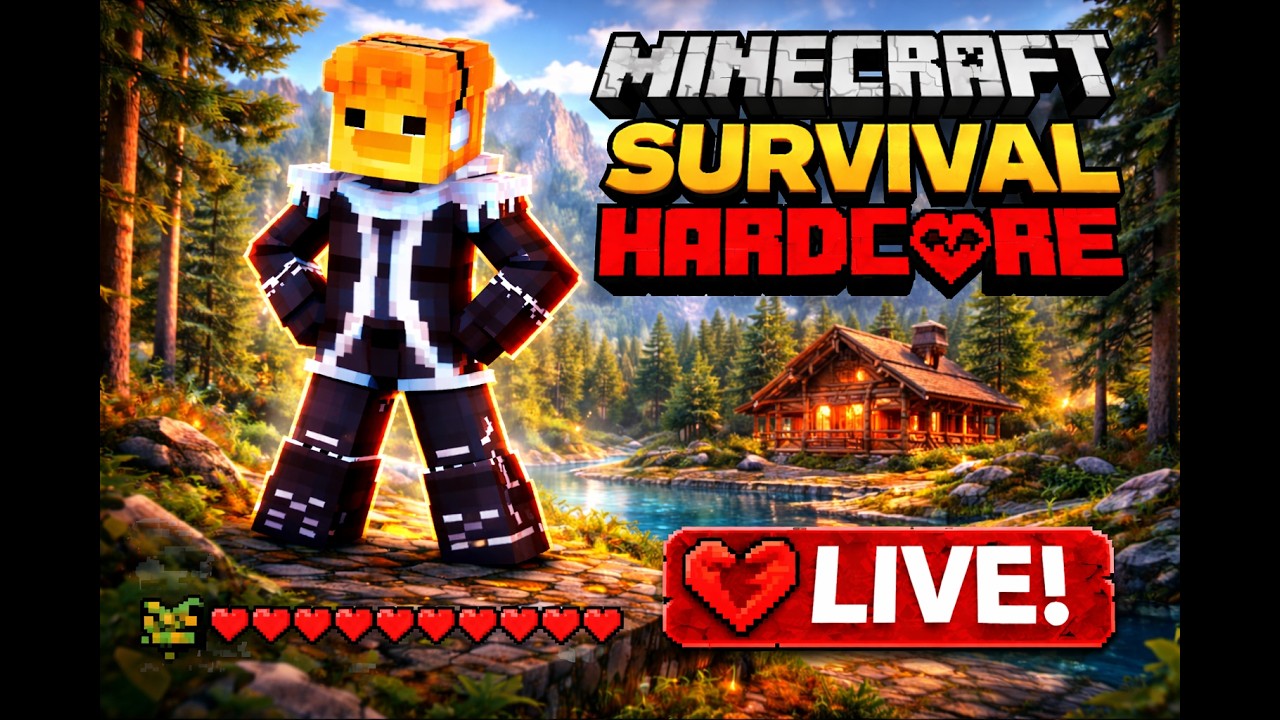 Minecraft survival hardcore live day1 - YouTube