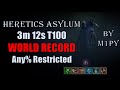 Rogue escapes T100 Heretics Asylum in 3m12s BREAKING any% restricted Speedrun World Record Diablo 4