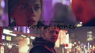 clint + natasha | box of stones