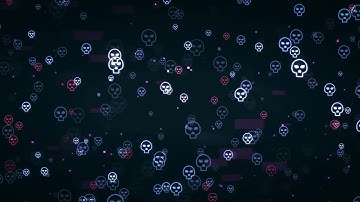 Skulls Background Stock Motion Graphics