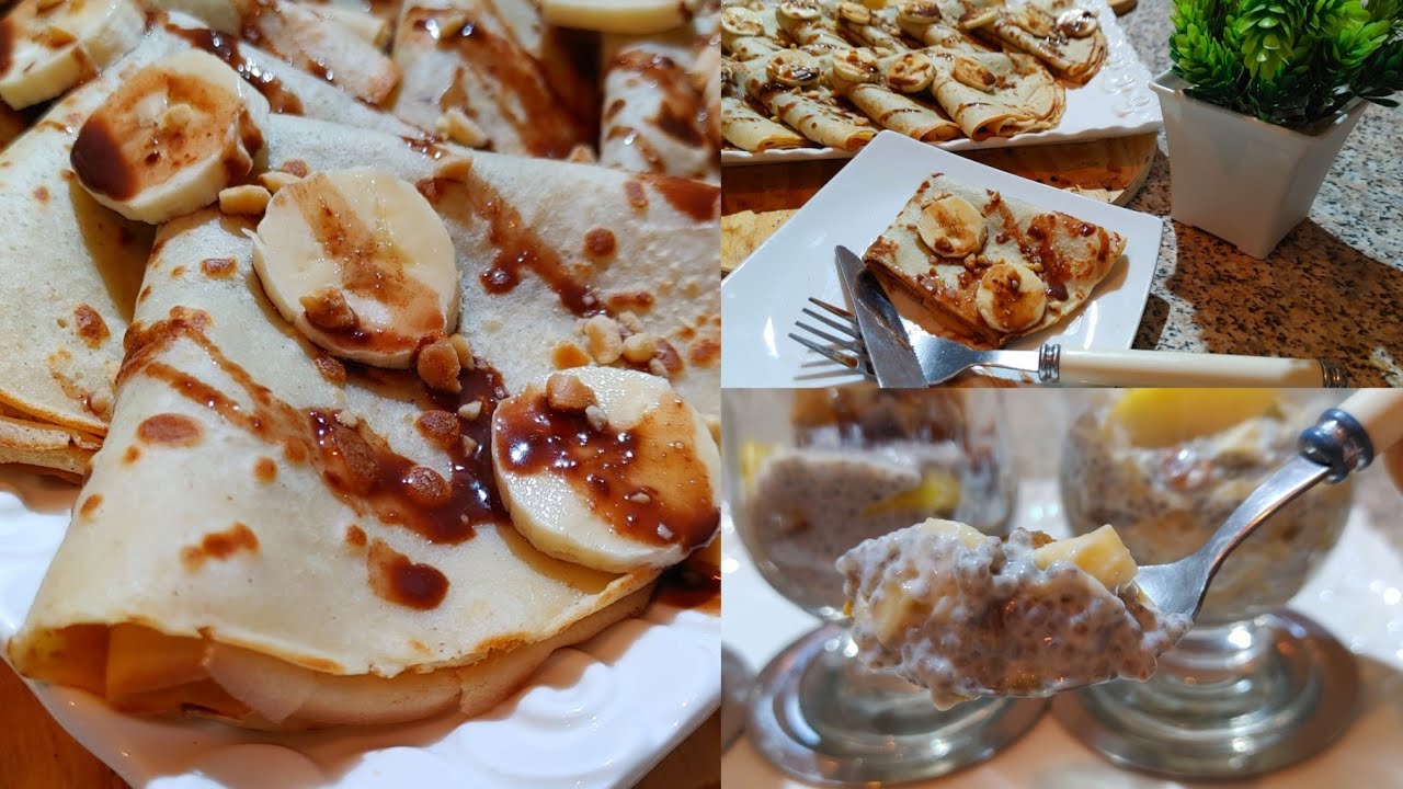 كوطي/فطور بأقل مجهود تحلية بلاحليب طبيعية💯+كريب بلادقيق ابيض مع شوكولا بلا سكر