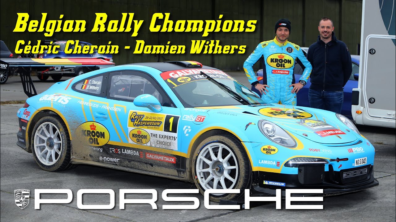 Porsche geweld in Haspengouw: Belgian Rally Champion Cédric Cherain