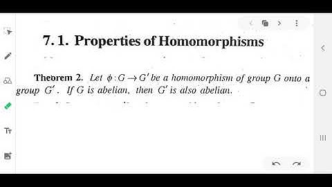 Theorem: if Phi is a homomorphism from G ONTO G