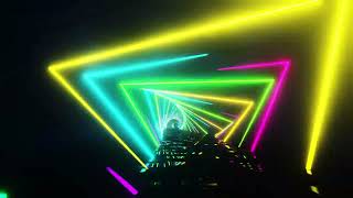 Information Flying through multicolored triangles painted with light. Infinitely looped animation. Update