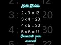 Can you guess the math riddle #maths #youtubeshorts #mathriddles #shorts