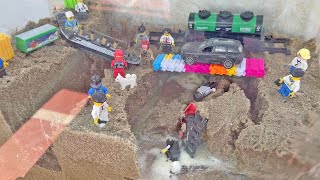 Lego Mine Flood Disaster - Tsunami Dam Breach Experiment