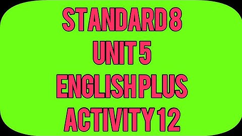 English Plus I Standard 8 |  Unit 5 | Activity 1 2