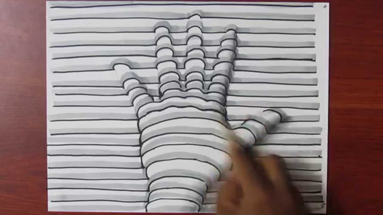 How To Draw A 3d Hand The Ultimate Optical Illusion Cool Science - Riset