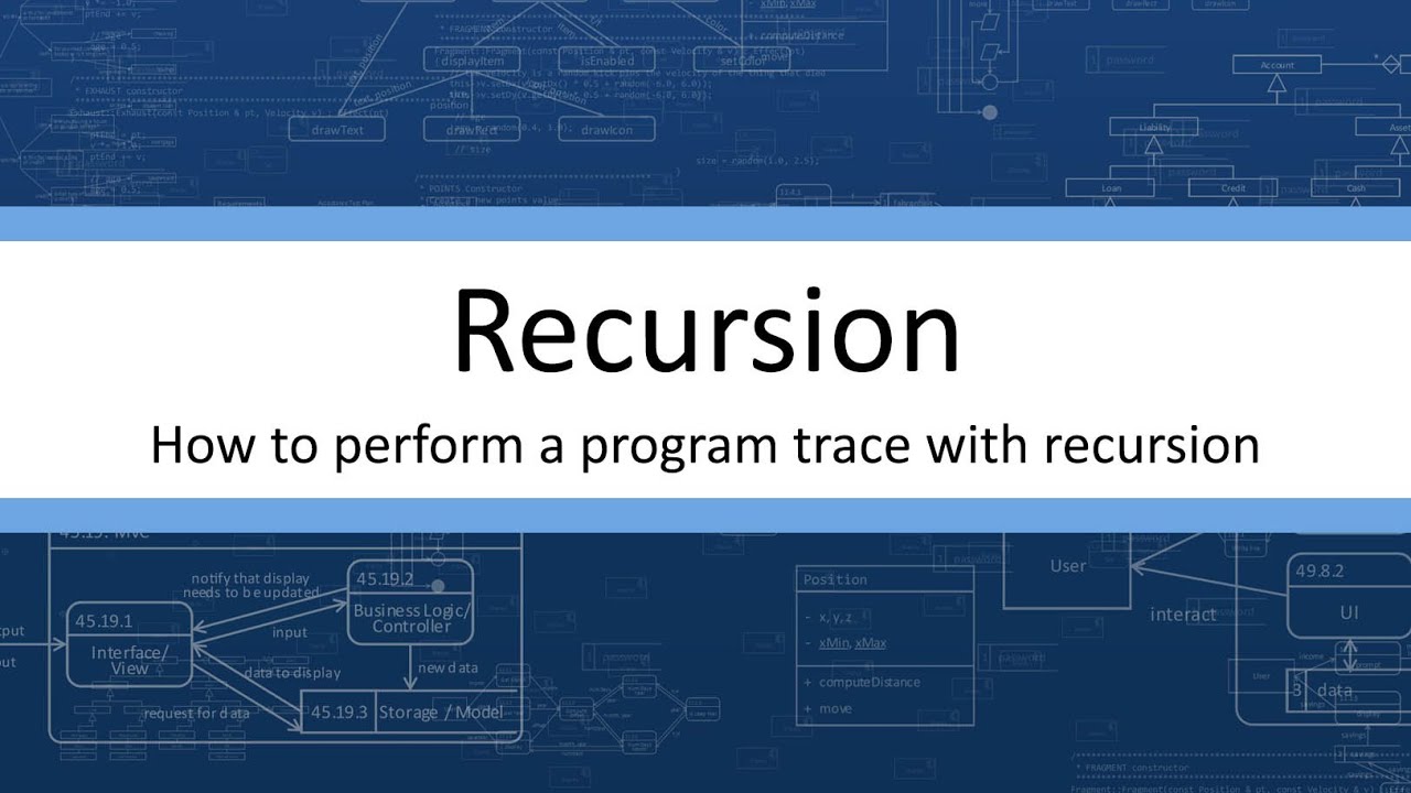 Recursion - Performing a Program Trace - YouTube