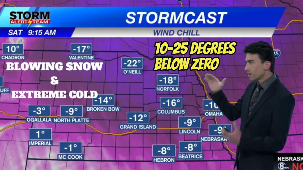 Arctic Blast Brings Extreme Cold and Whiteouts to Nebraska - YouTube
