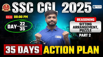 SSC CGL 2025🎯|Reasoning Sitting Arrangement and Puzzle | DAY - 22 | Reasoning Tricks by Lakshay Sir