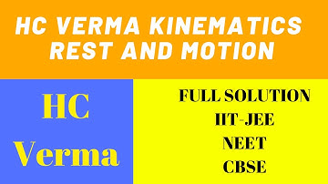 HC VERMA SOLUTIONS, KINEMATICS, HC VERMA Solution  Rest And Motion, Chapter-3,Example-3.3, in Hindi