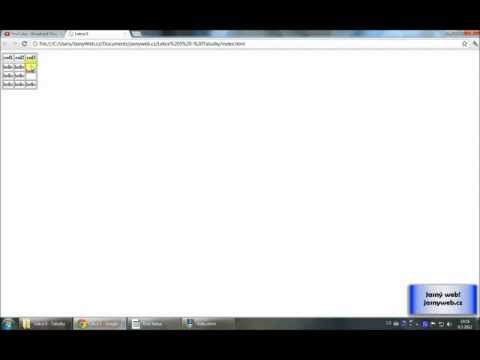 Základy webového programování v HTML – tutoriál č.5 – tabulky