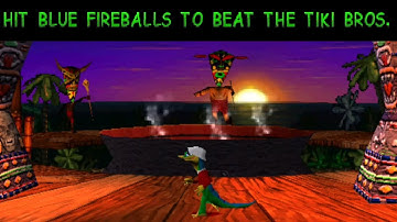Gilligex Isle - Hit Blue Fireballs To Beat The Tiki Bros. - Gex: Enter the Gecko