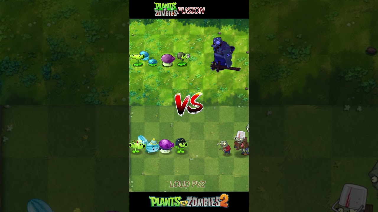 PVZ FUSION VS PVZ 2 - Plant Team Vs Zombie Team - p120 - Who wins ? 