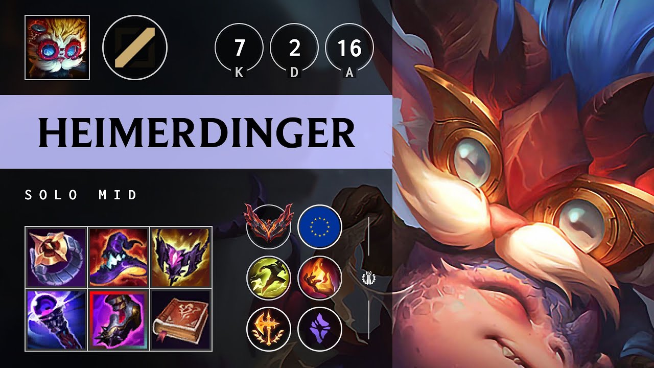 Heimerdinger Mid vs Ekko - EUW Grandmaster Patch 25.S1.2