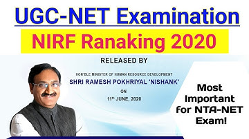 NIRF University Ranking 2020|| Most Important for UGC NTA NET JRF Exam 2020|| Currant Affairs||