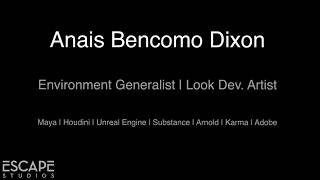 Anais Bencomo Dixon | 3D Environment Generalist | Look Dev. Reel
