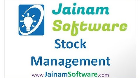 Stock Management and GST Configuration | Jainam Software
