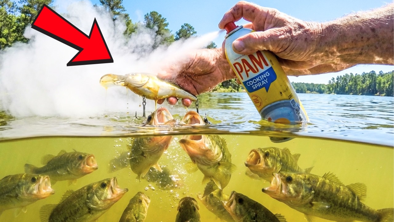 Spray PAM Cooking Spray on Your Bait and Fish Attack 3X Faster — Why Is This BANNED in Tournaments?!
